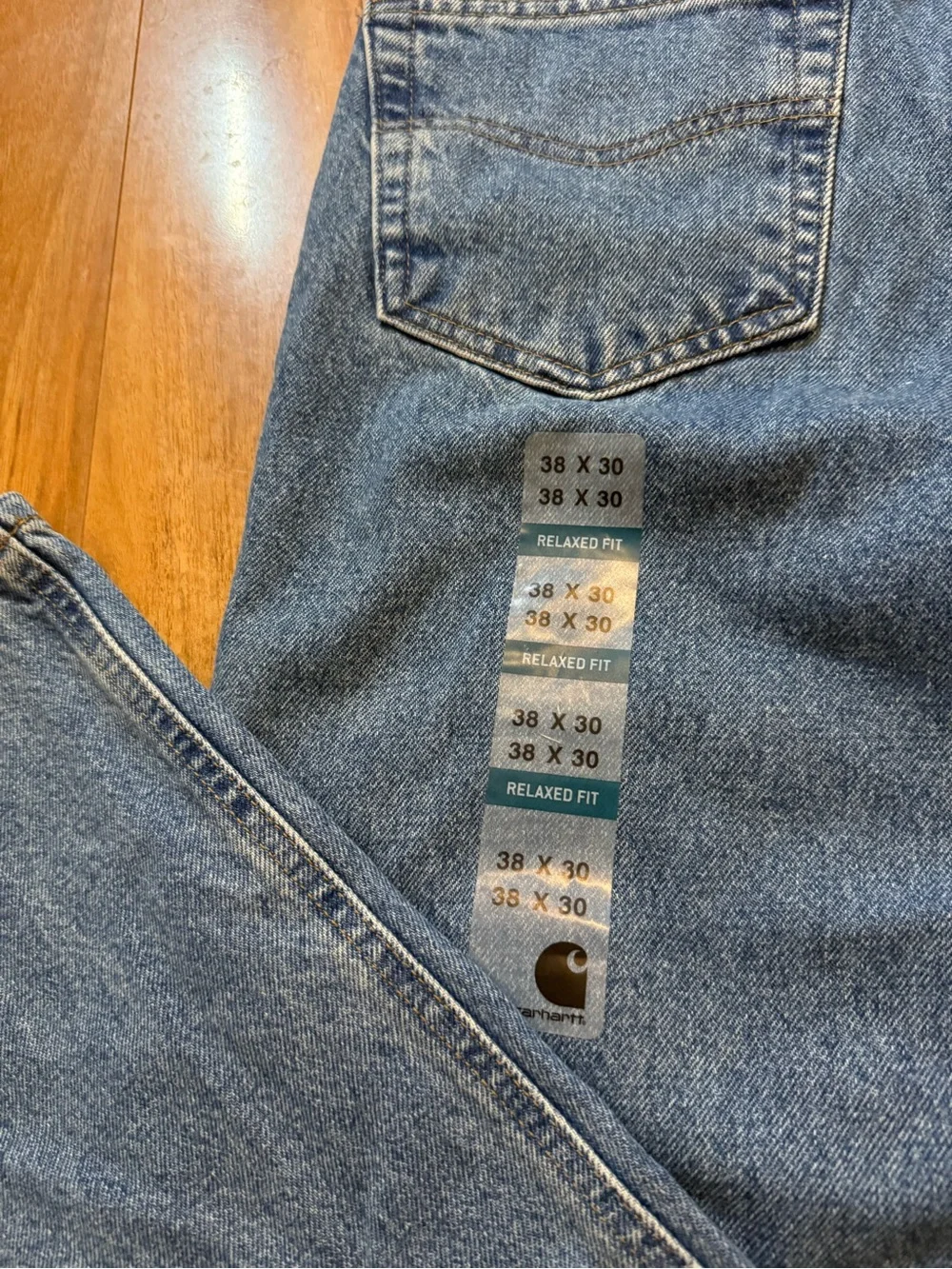 Carhartt Men's Blue Straight-Leg Denim Jeans